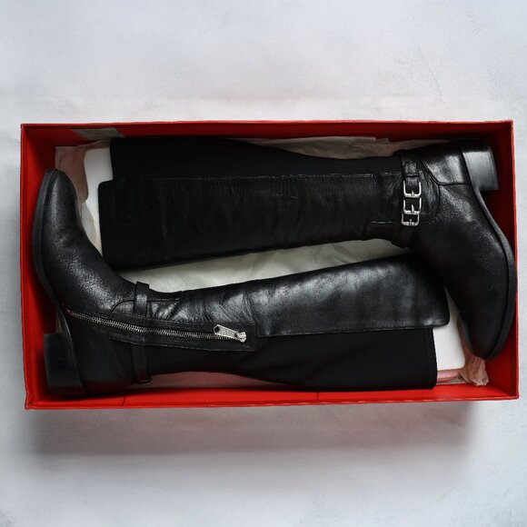 Donald J Pliner Knee High Riding Boot with Buckles - Picture 2 of 7